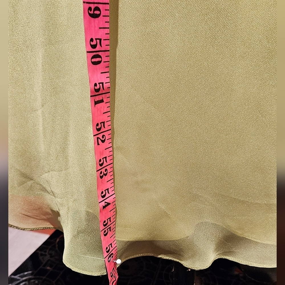 One-shoulder Lime Green evening gown. Size 8. Beading Detail - Picture 10 of 15